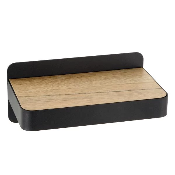 Lucide ATKIN - Lámpara de cabecera / Lámpara de pared - LED - 1x6W 3000K - Con punto de carga USB - Negro - detalle 1